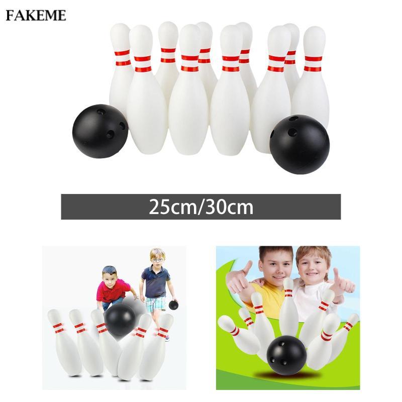 Bộ Bowling Trẻ Em 10 Bowling Pin Và 2 Quả Bóng Thể Thao Ngoài Trời Trò Chơi Bowling Gia Đình Cho Các