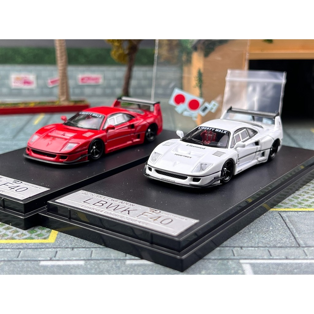 Hàng sẵn có SW 1: 64 Ferrari F40 LBWK Mẫu xe hợp kim rộng Vũ khí đường phố
