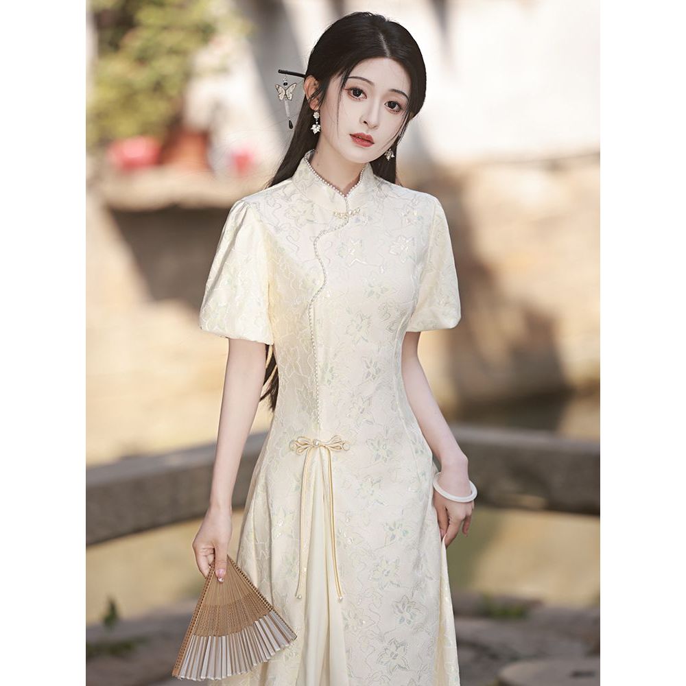 Phong cách mới Aodai Sườn xám 2025 Thay đổi mùa hè20251101