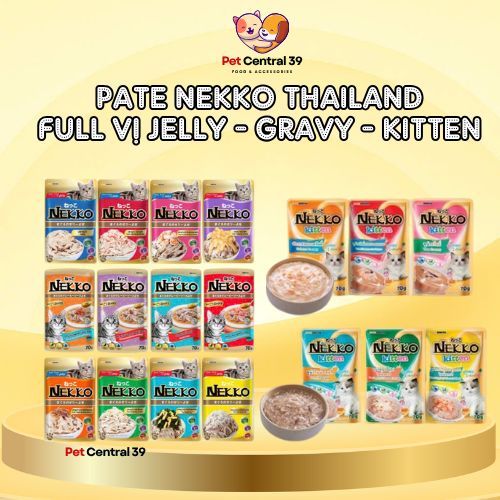 (Hỏa Tốc 19H) Pate Nekko dành cho mèo 70g, Pate Nekko Jelly, Gravy, Kitten, Nekko Creamy cho mèo kén