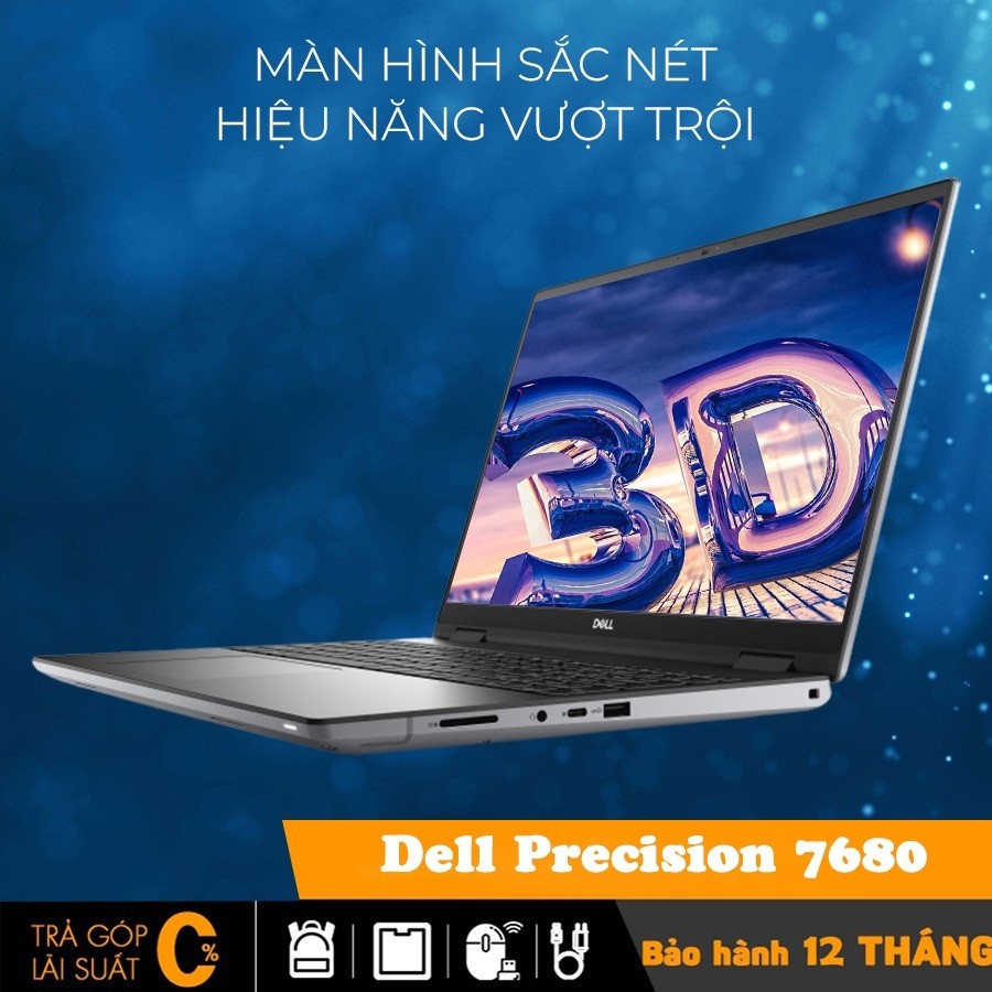 Dell Precision 7680 Core i7-13850HX, 16 GB, SSD 1TB, RTX A2000 8GB, 16 inch FHD, Like New