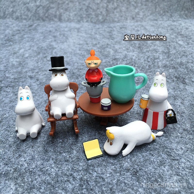 Nhật Bản Fat Elf moomin Họ moomin moomin Phong Cảnh Để Bàn Đồ Trang Trí Xếp Chồng Âm Nhạc Hình Dễ Th
