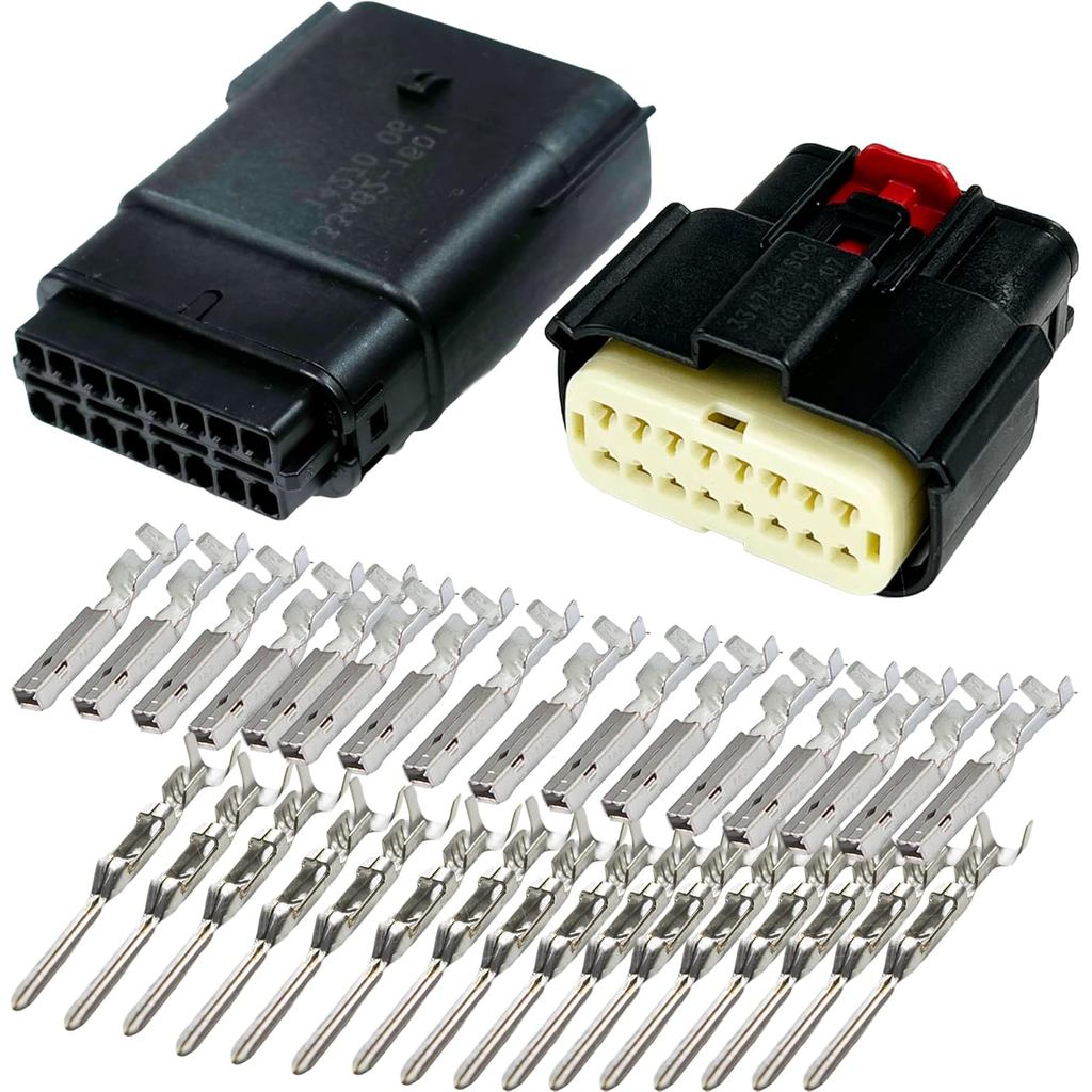 Đầu nối dây Molex 16 chân, Harley BLACK Chống nước, Bộ kín, MX150