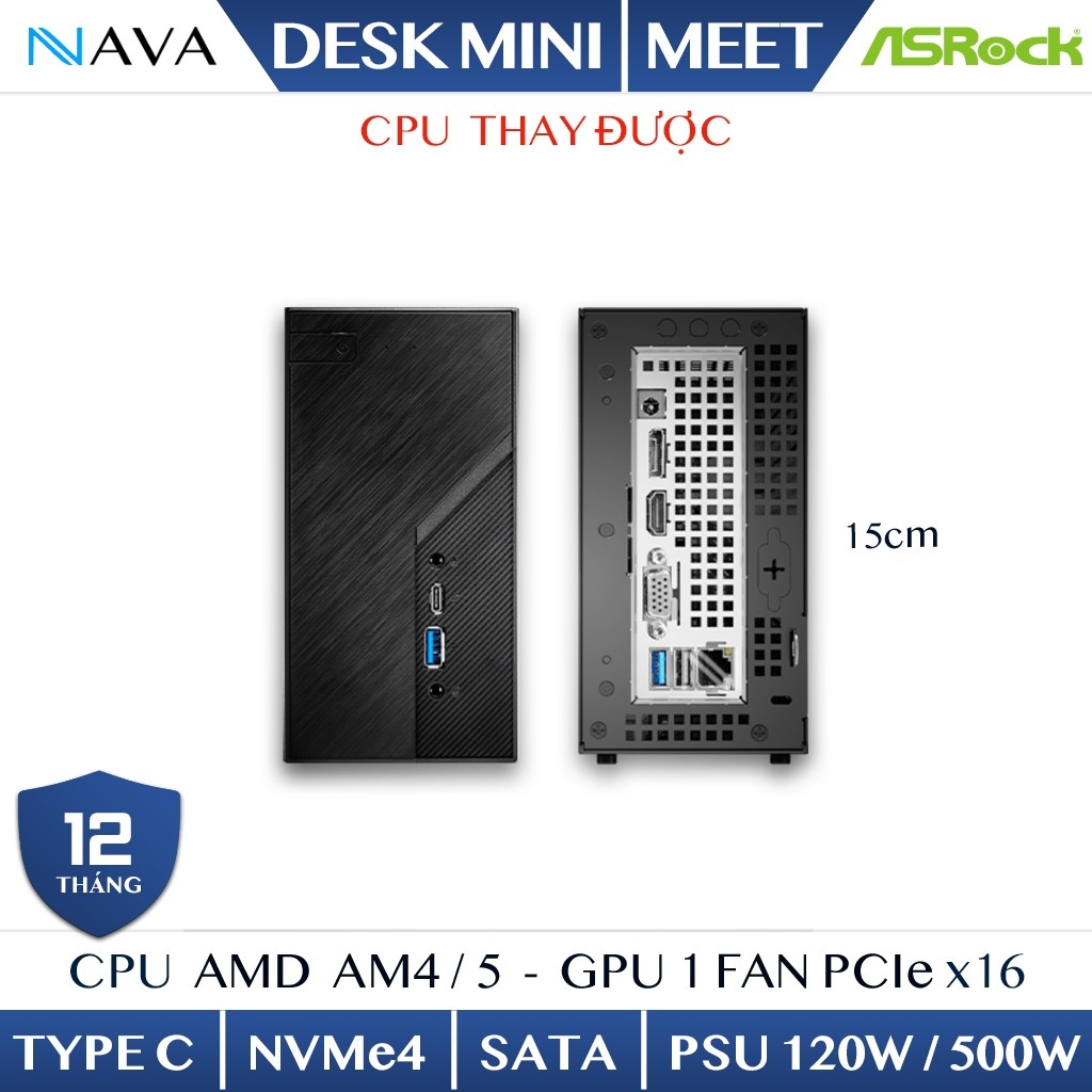 ASRock DeskMini X600 & DeskMeet X600 hỗ trợ Ryzen  DDR5 NVMe WiFi nhỏ gọn, mạnh mẽ