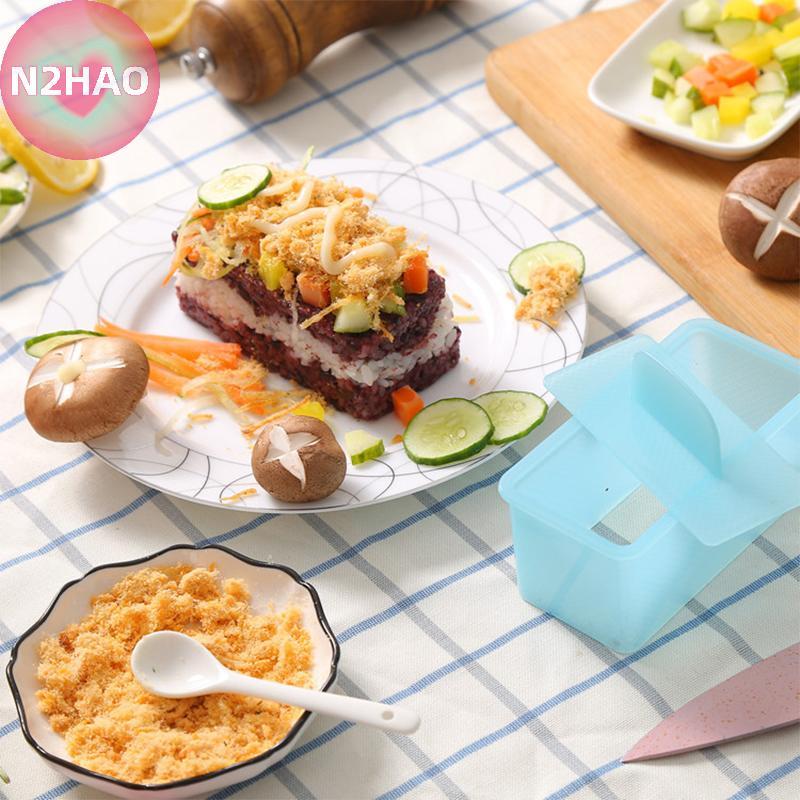 N2HAO No Stick Musubi Maker Press With Small Rice Paddle, Sushi Making Kit Onigiri Mold Luncheon Mea