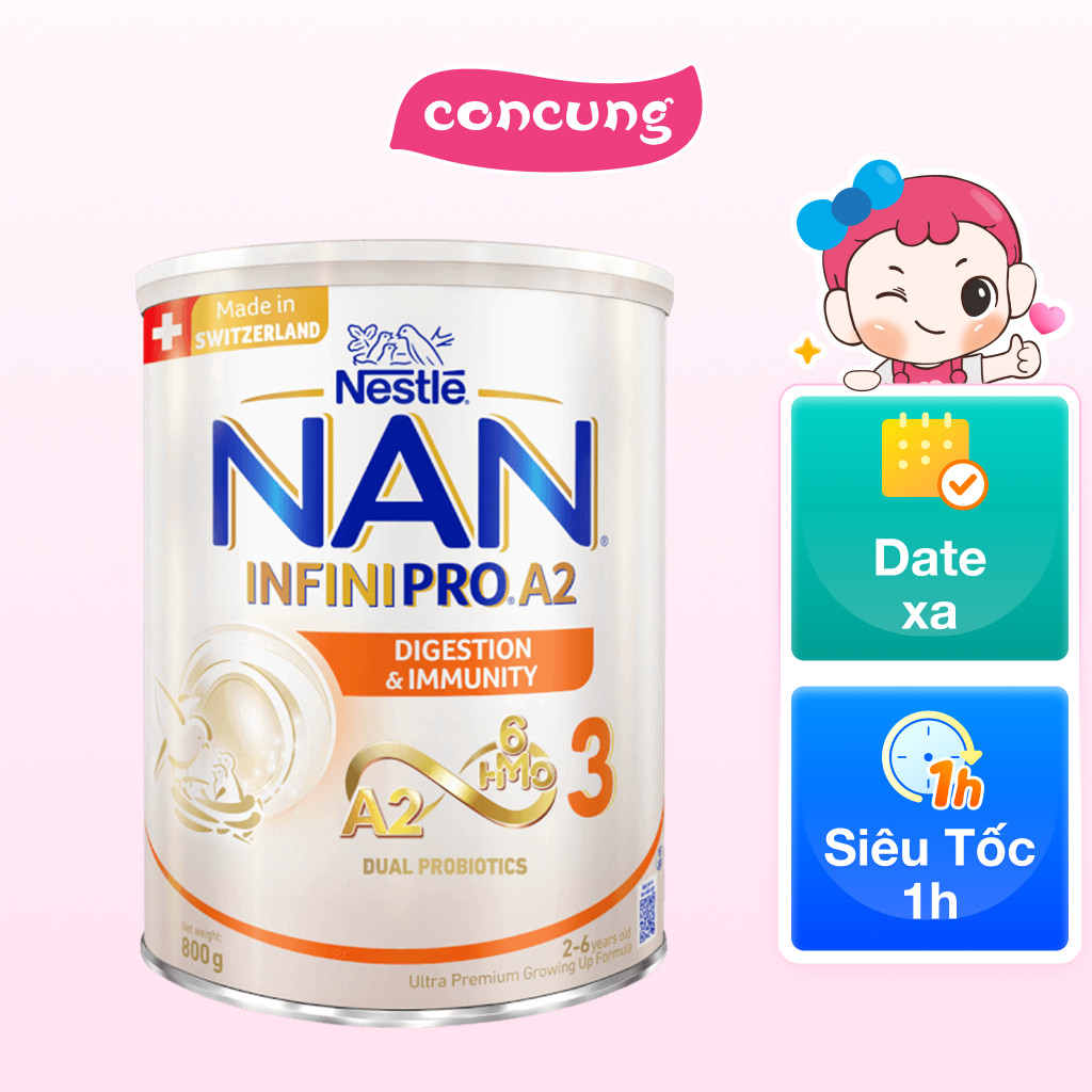 SPDDCT Nestlé NAN InfiniPro A2 3 800g (2-6 tuổi) (6HMO)