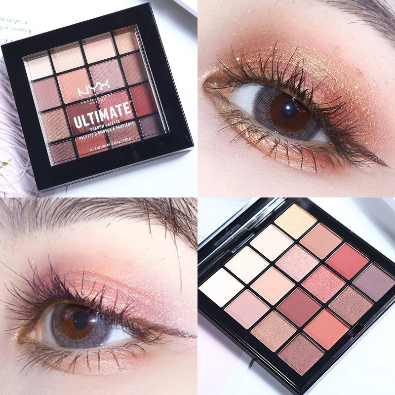 [Hàng giao ngay] NYX 16 Màu Phấn Mắt Nhiệt Đới Kỳ Nghỉ Matte Bảng Màu Trái Đất Trang Điểm Mặt Kim Cư