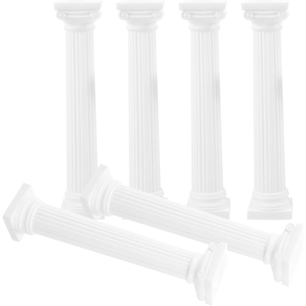 BESPORTBLE 6 Chiếc Cột La Mã Mô Hình Cổ Điển Hy Lạp Cột La Mã Trang Trí Bàn Trụ Cột Hình Hy Lạp Điêu