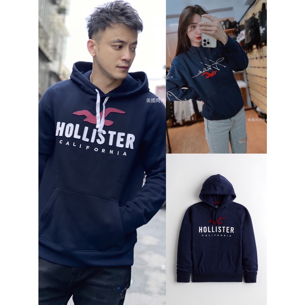 Hollister HCO hoodie nam nữ với mũ trùm đầu, phong cách casual
