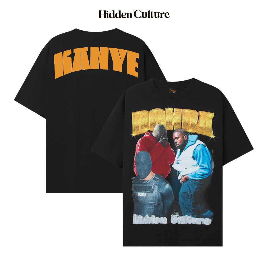 Áo Thun Oversize Hidden Culture - KANYE T-SHIRT - Black