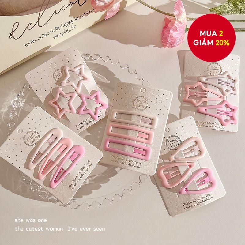Phụ Kiện Tóc Mini BB Kẹp Dễ Thương Ngôi Sao Hồng Kẹp Tóc Cho Bé Gái Bé Nổ Bên