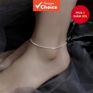 Vòng chân bạc lung linh với thiết kế ngôi sao cho bữa tiệc nữ, dây xích chân cho nữ, phụ kiện mùa hè