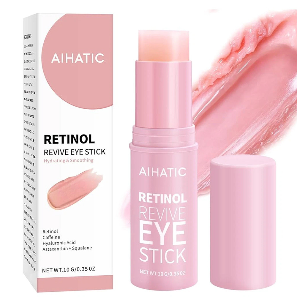 Aihatic Retinol & Caffeine Eye Balm Stick - Hyaluronic Acid Gentle Under Eye Cream