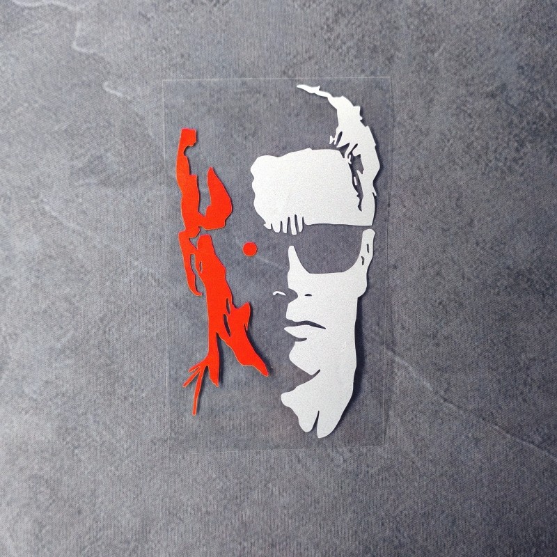 Terminator T800 Schwarzenegger Dán Xe Ô Tô Cửa Sổ Xe Máy Laptop Vỏ Máy Tính Tự Động Điều Chỉnh