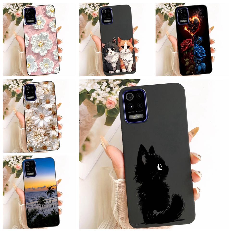 Dành Cho LG K52 Q52 / LG K61 Q61 2020 Ốp Điện Thoại Hoạt Hình Mèo Thời Trang Sang Trọng Hoa Bướm Vỏ 