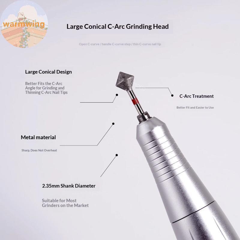 Warmwing Nail Drill Bit Tập tin Hình thoi Loại bỏ sơn móng tay VN