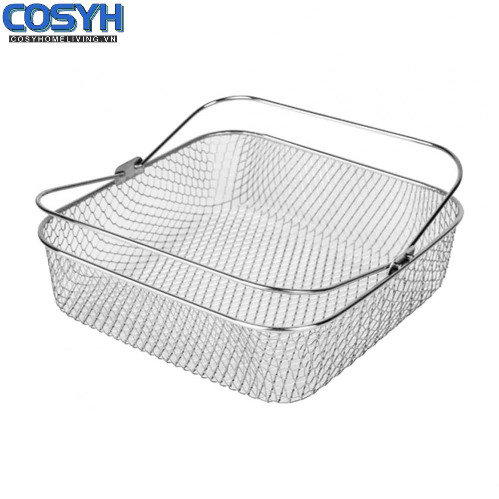 <cosyh>Air Fryer Basket 304 Stainless Steel 5.8QT 6QT Air Fryer 8.19*8.19*2.8 IN