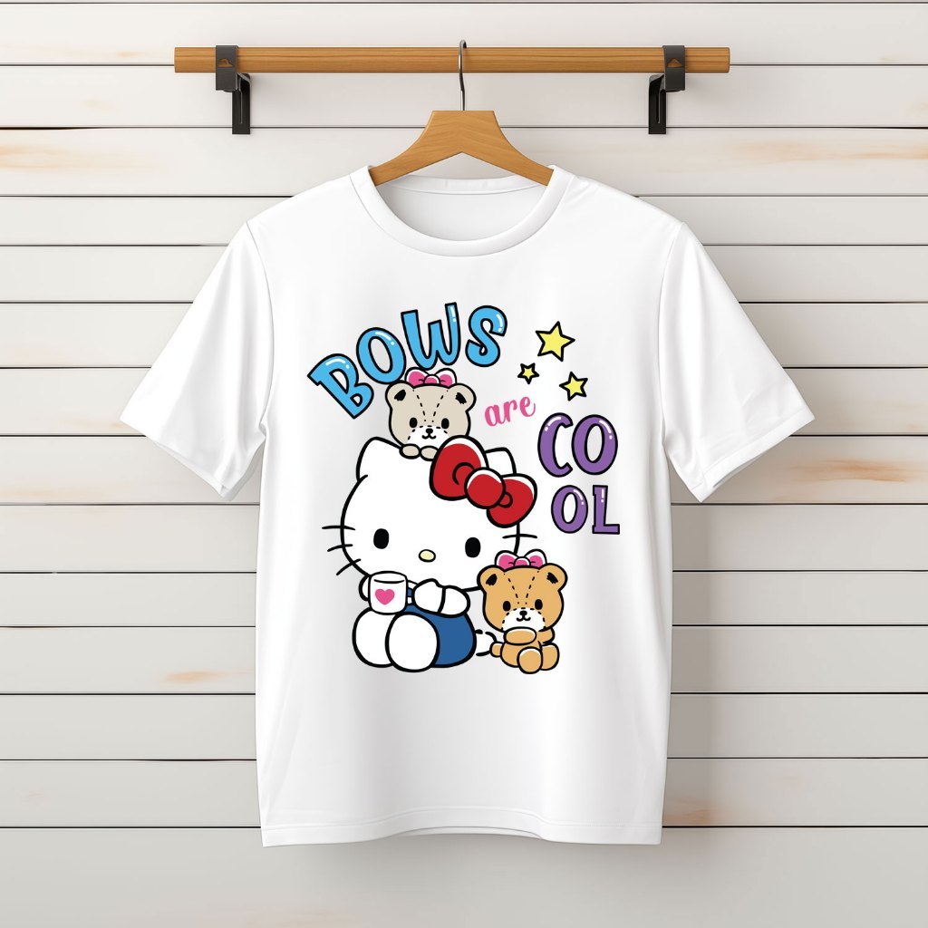 Áo phông, Áo Thun Áo Cộc unisex Nam Nữ, Hello Kitty 56 - Form Xuông [Vietnam FC]