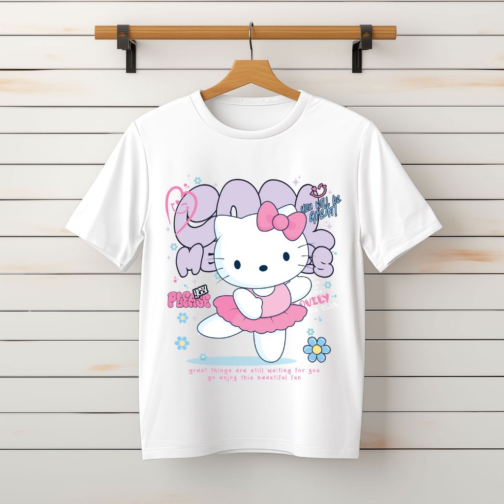 Áo phông, Áo Thun Áo Cộc unisex Nam Nữ, Hello Kitty 74 - Form Xuông [Vietnam FC]