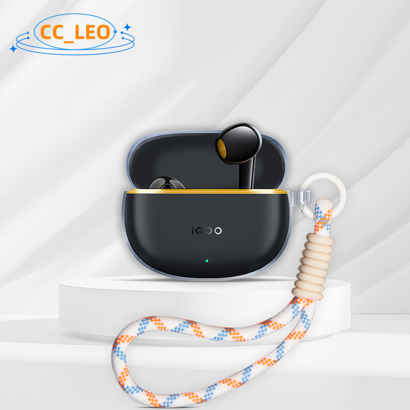 Case for VIVO IQOO TWS Air3 Cute Lanyard VIVO TWS A4 Transparent TPU Soft Case Suitable for VIVO TWS