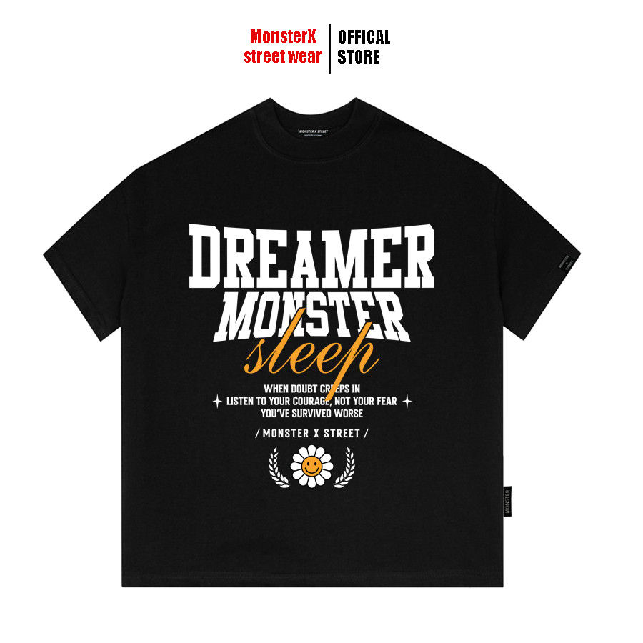 Áo thun BOXY DREAMER-Mon form boxy MONSTER X STREET form boxy nam nữ Local Brand