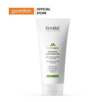 Sữa Rửa Mặt Cho Da Dầu Mụn Laboratorios Babé Stop AKN Purifying Cleansing Gel 200ml | Guardian Việt Nam