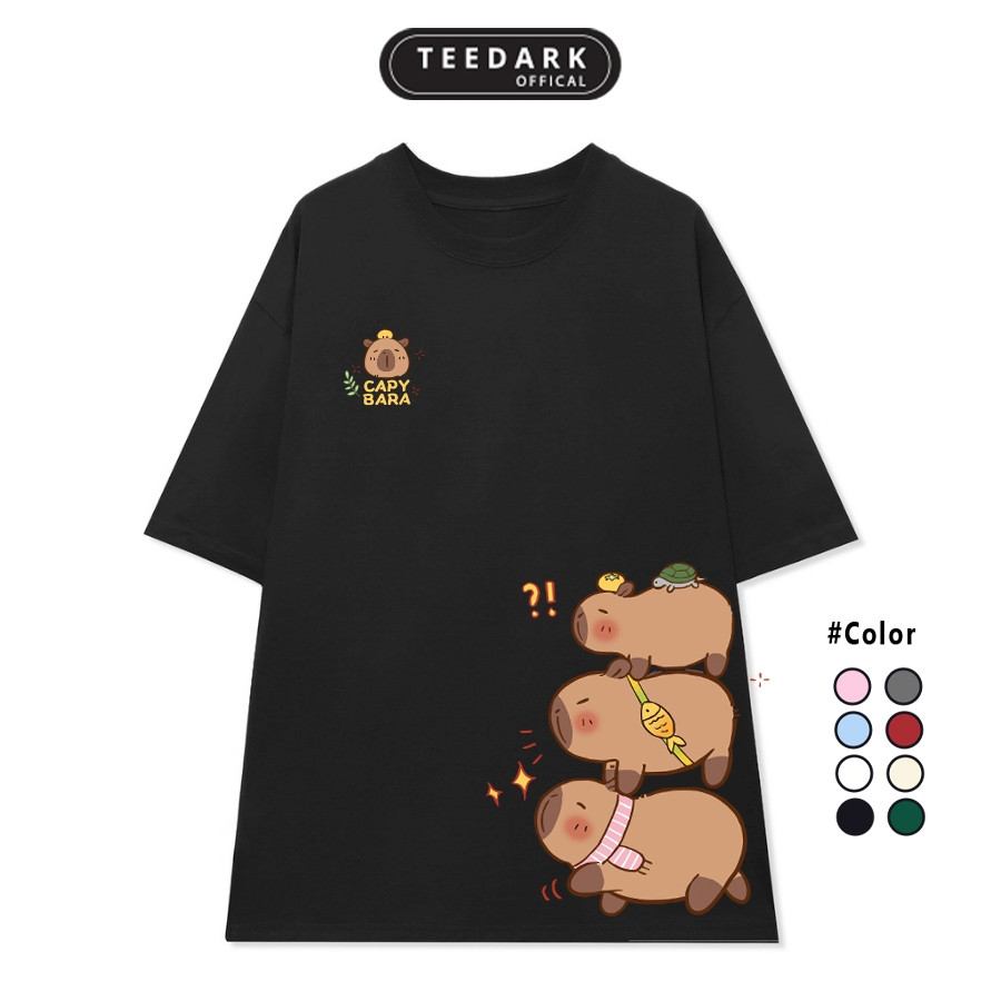 Áo Thun Nam Nữ, Áo Phông Unisex By TEEDARK Mã Three Capy Chất Cotton Mềm Mịn Form OverSize
