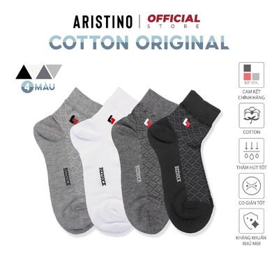 COMBO 6 Đôi Tất, vớ nam ARISTINO Bizsock cổ trung cao cấp nano Ag+ kháng khuẩn chống hôi BZS004.CB6