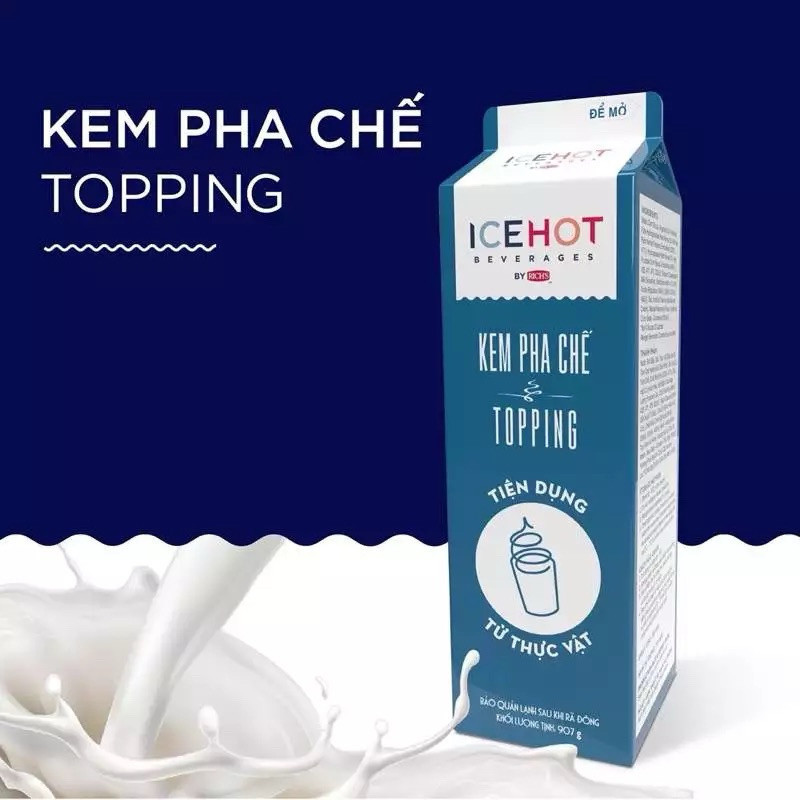 Sữa Tươi Kem Pha Chế Tiện Dụng/ Ice hot Base/Rich On top/Topping Base Icehot