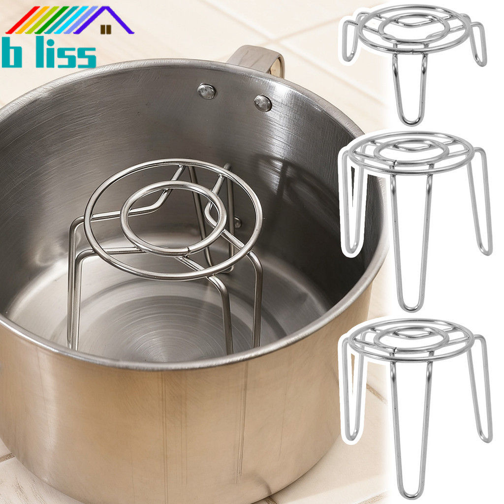 [Trang chủ] -304 Giá hấp Mini bằng thép không gỉ cho chậu nhỏ, Dụng cụ hấp có thể gập lại cấp thực p