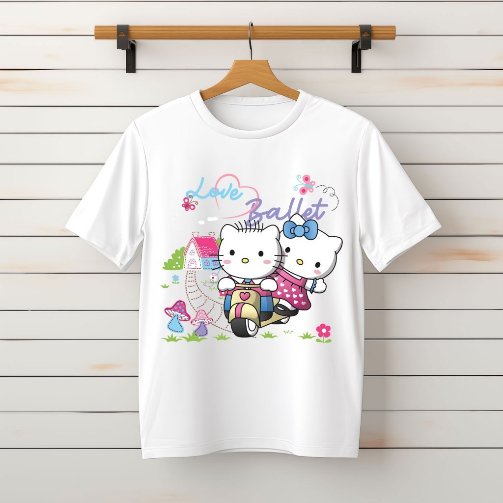Áo phông, Áo Thun Áo Cộc unisex Nam Nữ, Hello Kitty 24 - Form Xuông [Vietnam FC]