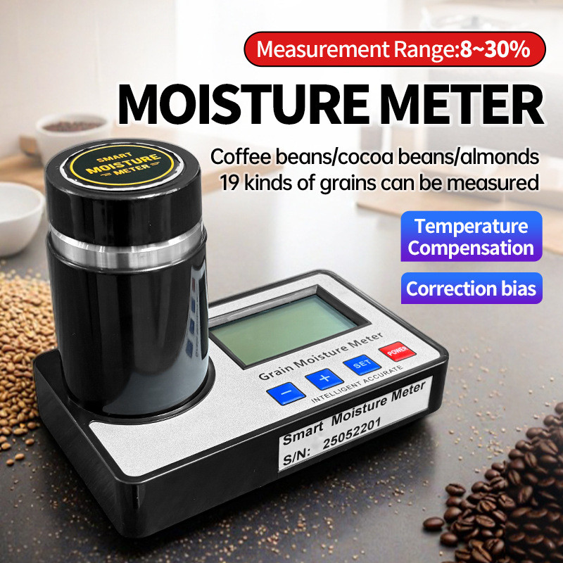 Máy dò độ ẩm hạt ngô lúa mì 8-30% Máy đo độ ẩm hạt cà phê GM006 Máy đo độ ẩm hạt ca cao 0,5% Độ chín