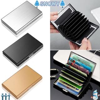 Hộp đựng thẻ tín dụng SNOWY, Hộp đựng thẻ ID chống RFID mỏng, Thời trang không gỉ 6 / 10 khe cắm Ví ngắn du lịch