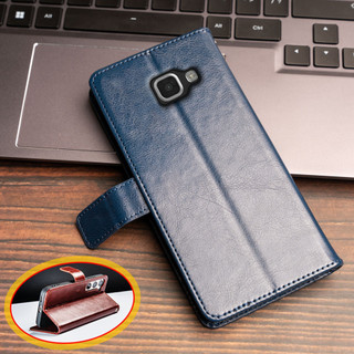 Dành Cho Samsung Galaxy A7 2016 A5 A3 SM-A710 SM-A510 SM-A310 Ví Da Cổ Điển Cổ Điển Folio Case Flip Notebook Style Cover Có Đóng Cửa Từ Tính Khe Cắm Thẻ Chân Đế