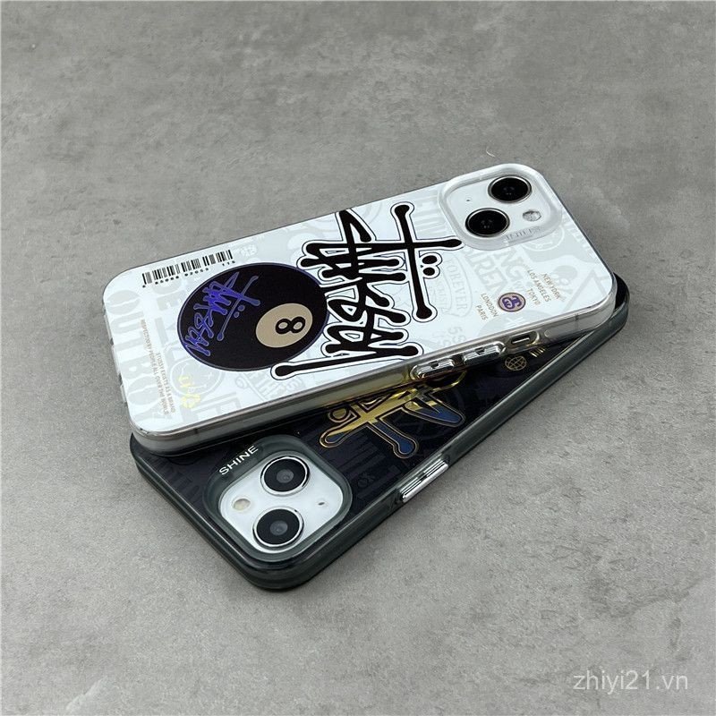 Dạo Phố Bida Đen 8 Stu Cat Sáng Tạo Niche Phong Cách Bán Chạy Ốp Điện Thoại Thích Hợp Cho iPhone 17p