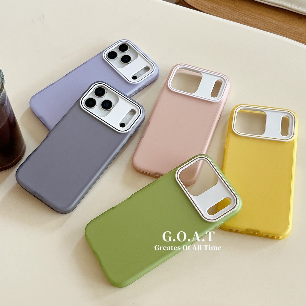 G.O.A.T Macaron Vỏ màu trơn đơn giản Tương thích cho iPhone 17 pro max iPhone 17 16 15 14 13 pro max