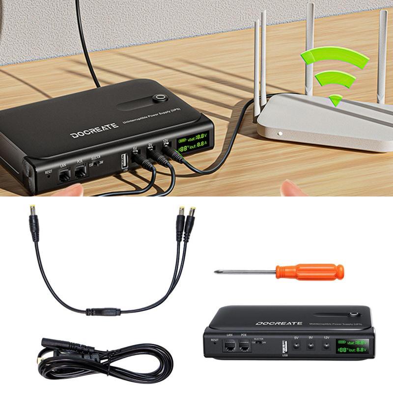 Ups Nguồn điện liên tục cho nguồn dự phòng dự phòng pin đầu ra đa điện áp 5V / 9V / 12V