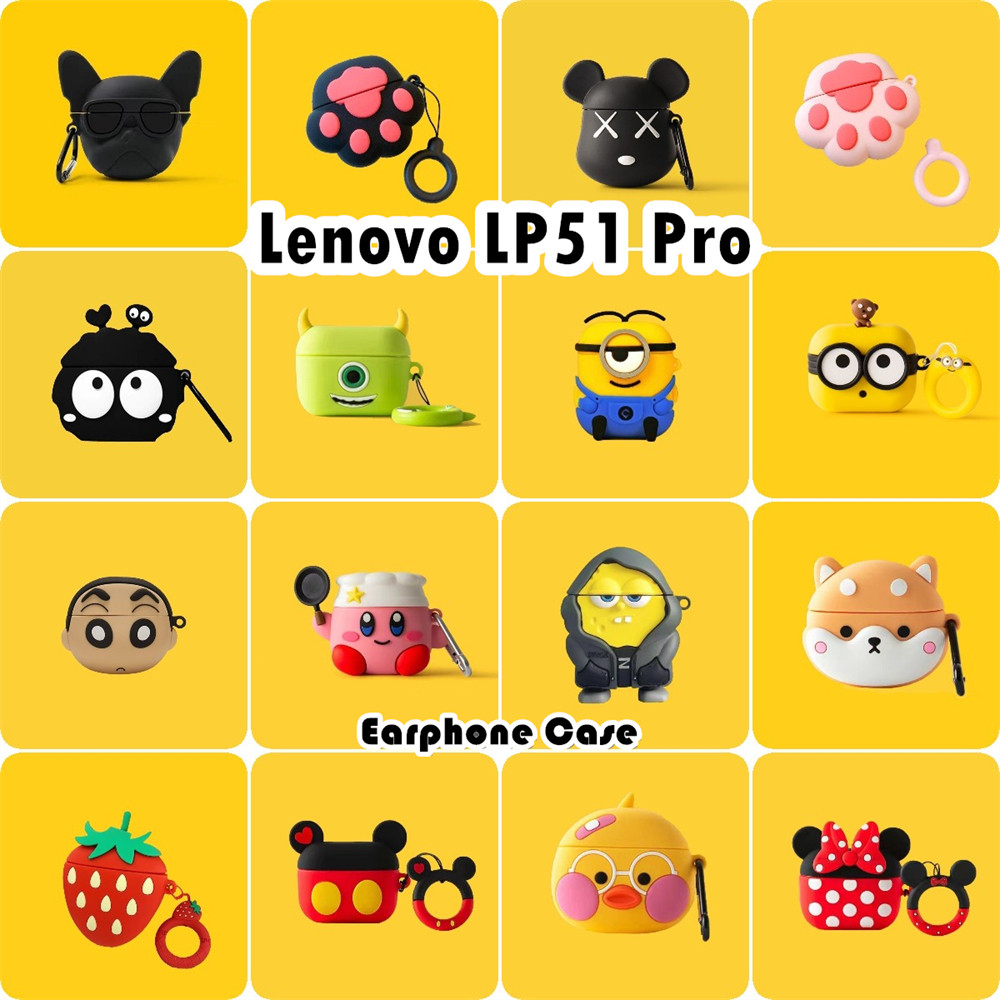 [Giảm giá] Dành cho Ốp lưng Lenovo LP51 Pro Vỏ tai nghe silicon mềm hoạt hình dễ thương NO.1
