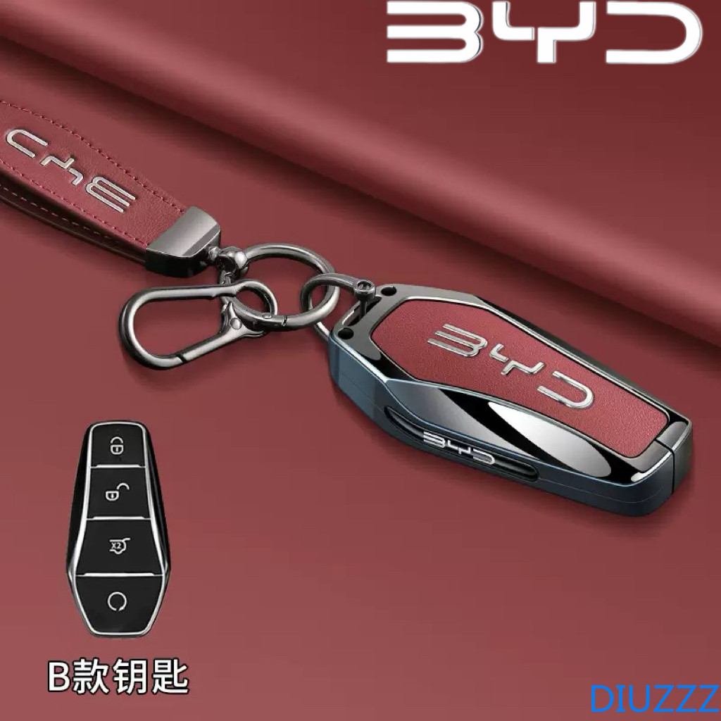 Vỏ bảo vệ chìa khóa bằng da kim loại cho BYD atto3 con dấu cá heo sealion6 M6 sealion7 BYD Atto 3 Ha