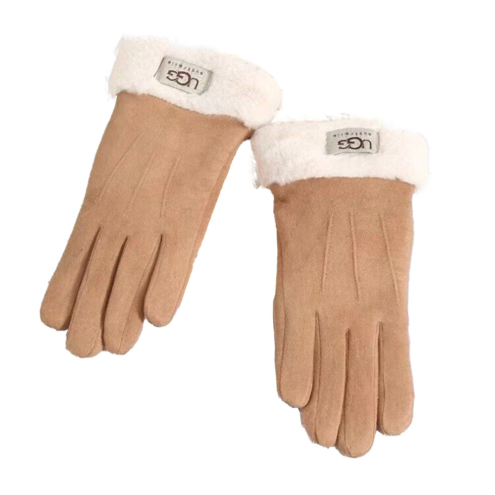 Women Gloves Winter Touch Screen Suede Warm Full Finger Gloves Lady  Gloves