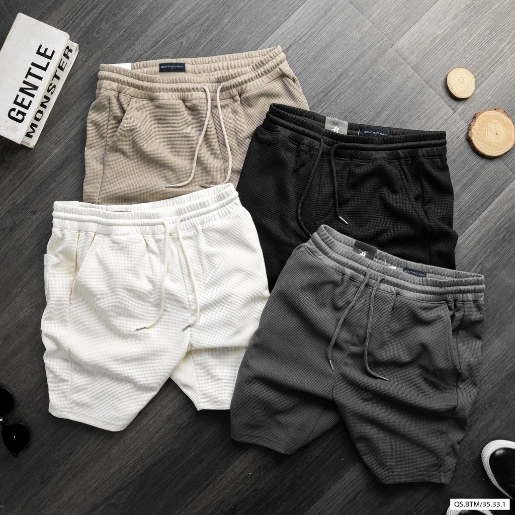 Quần short lửng thời trang cạp chun, chất  thun hạt pique pique dòng cao cấp, form ôn tôn dáng 35331
