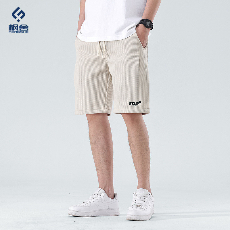 Quần giữa nam Maple House phong cách mới mùa hè 2025, thắt lưng co giãn, 5 điểm