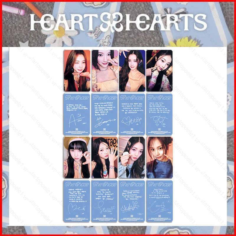 8 Cái / bộ Hearts2Hearts STELLA Thẻ Nhỏ The Chase Album JIWOO Stars Bưu Thiếp Bộ Sưu Tập