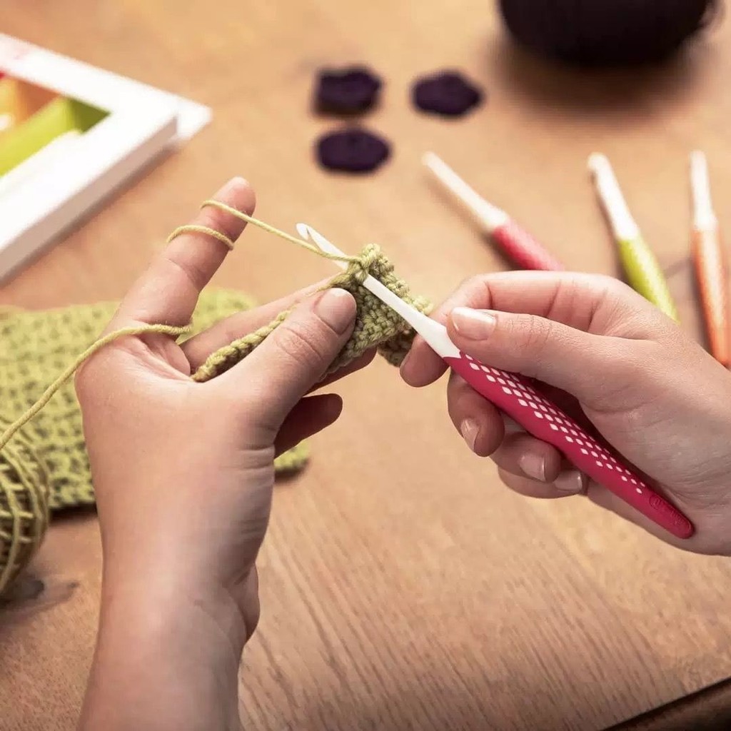 Ống Hút Prym Red Dot Design Award Len Móc Ergo Đức Prym Red Dot Design Award Len Móc Công Thái Học S