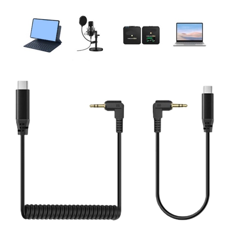 WU USB Type C đến 3 Cáp âm thanh 5mm Độ trung thực Truyền tín hiệu cho điện thoại PC Media Player La