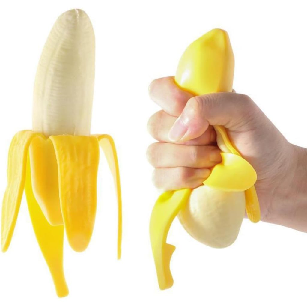 1 Chiếc Chuối Bóp Đồ Chơi Chuối Giả Co Giãn Fidget Đồ Chơi Mới Lạ Giảm Căng Thẳng Đồ Chơi Ngộ nghĩnh