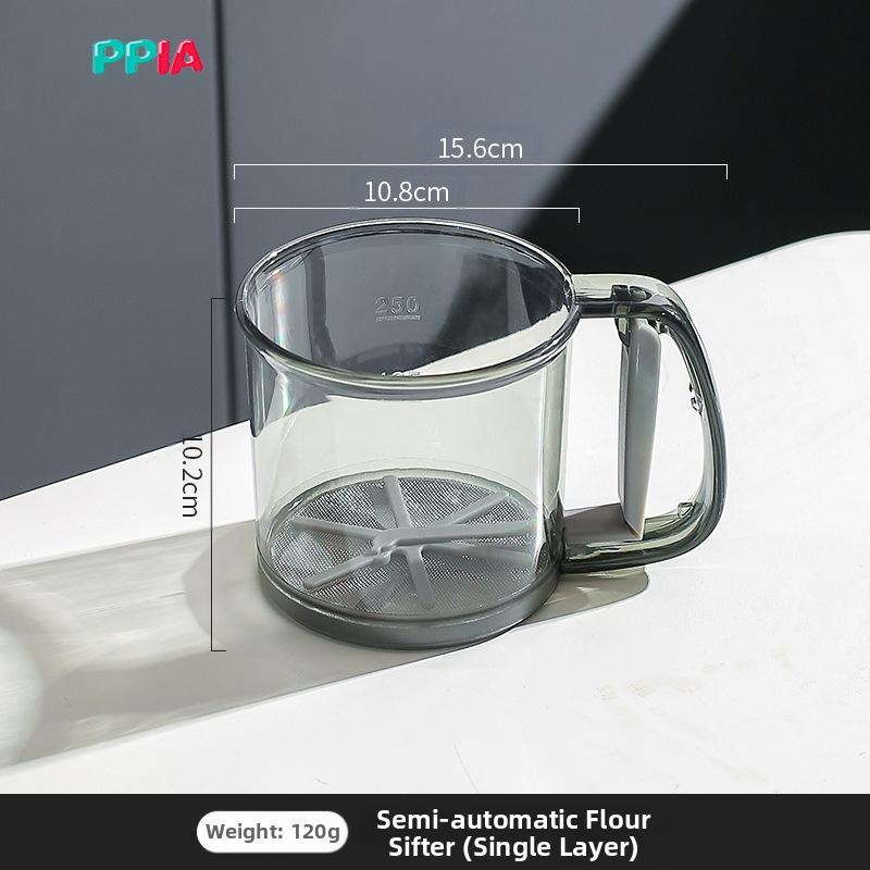 [PPIAVN]1 Pcs flour  sifter Household baking tools plastic flour sieve for dusting sugar[Ready stock