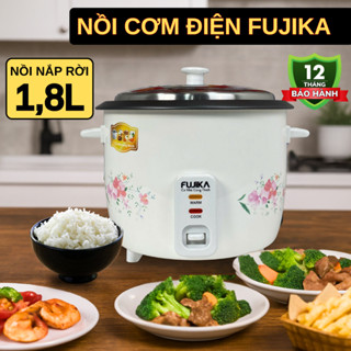 Nồi cơm điện nắp rời FUJIKA 1816 dung tích 1L-1,8L lòng nồi chống dính 3 lớp không gây dính đáy nồi