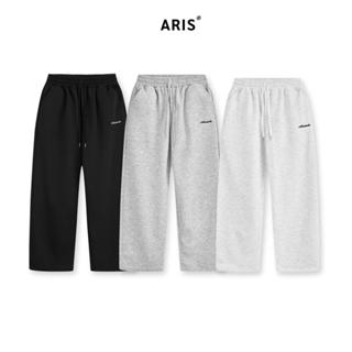   DEAL MỞ BÁN  Quần nỉ ống đứng ARIS.STU Quần nỉ thêu logo cạp chun nam nữ unisex local brand QD04 