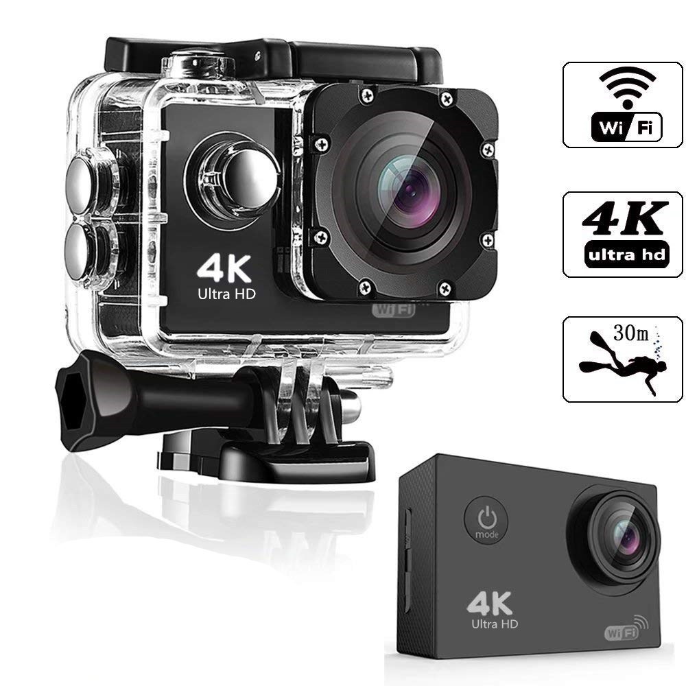 Action Camera Wireless WiFi New Mini Smart HD Outdoor 30m Waterproof Camcorder 4K Sports DV